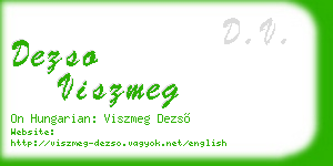 dezso viszmeg business card